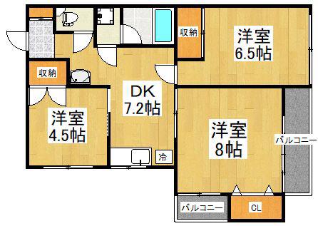光ヶ丘マンション(2DK/2階)の間取り写真
