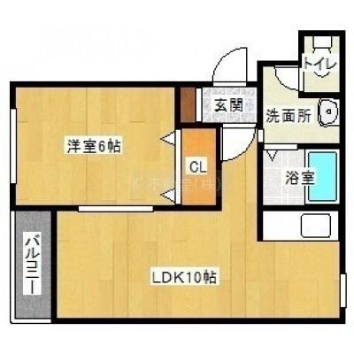 ハイツ310糸井(1LDK/1階)の間取り写真