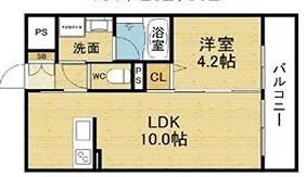 エルパシオン吹田泉町(1LDK/1階)の間取り写真
