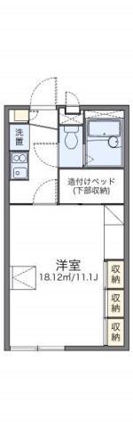 レオパレス加治木(1K/2階)の間取り写真