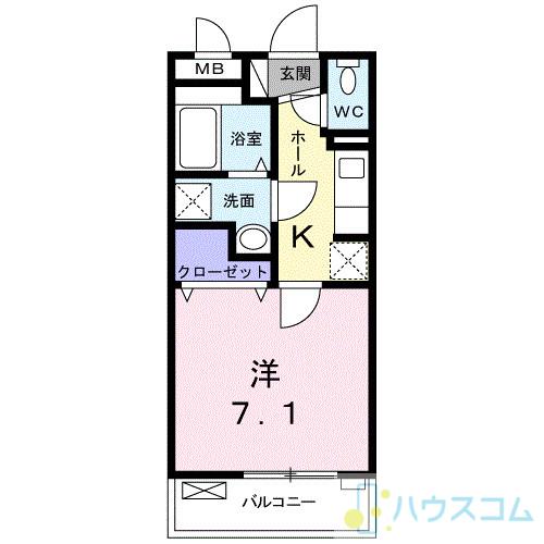 モイ キートス(1K/2階)の間取り写真