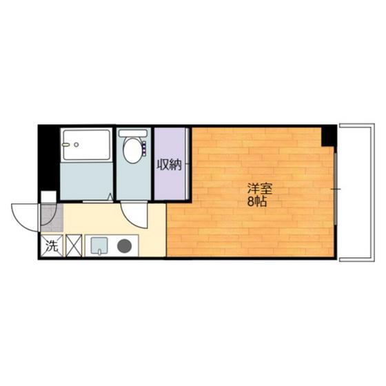 パルティール21(ワンルーム/5階)の間取り写真