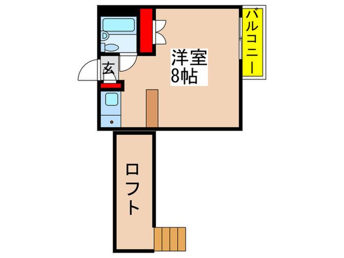 B′CASA京成臼井RE-BORN(ワンルーム/2階)の間取り写真