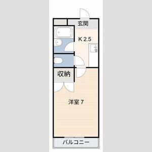 ダイヤモンドコート(1K/1階)の間取り写真
