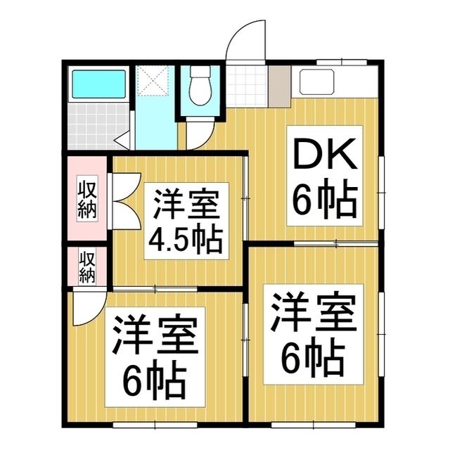メゾン柊(3DK/2階)の間取り写真