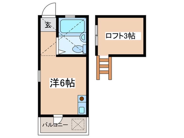 D-HOUSE(ワンルーム/2階)の間取り写真