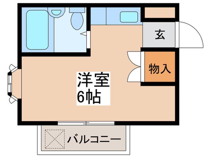 チェリーハイツ(ワンルーム/3階)の間取り写真