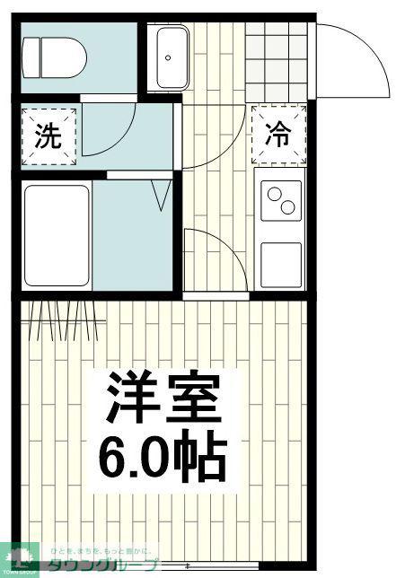 PALACE花月(1K/1階)の間取り写真