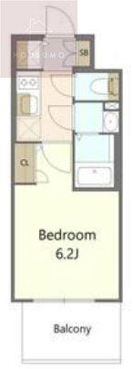 インザライフ大阪イースト RESIDENCE(1K/12階)の間取り写真