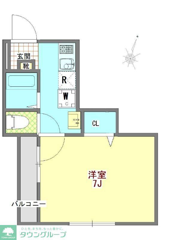 アルコイリス東浦和(1K/3階)の間取り写真
