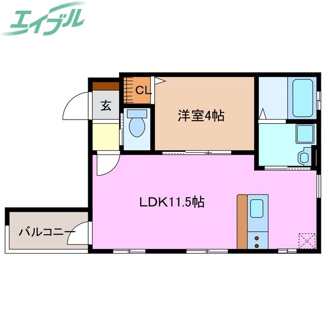SIIK I(1LDK/3階)の間取り写真