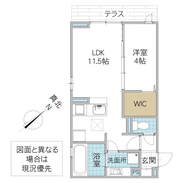 ラヴィエベル(1LDK/1階)の間取り写真