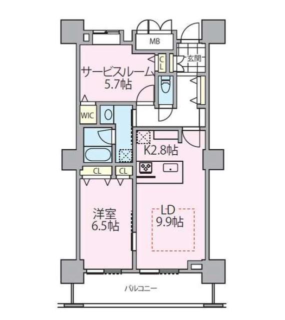 ROYAL PARKS TOWER MINAMISENJU(1SLDK/22階)の間取り写真