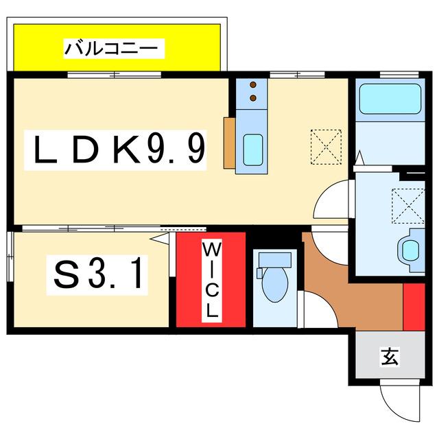 メゾン・ド・レーヴ(1LDK/1階)の間取り写真