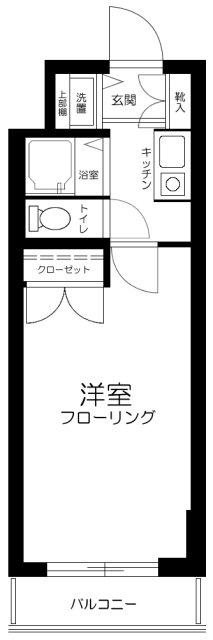 ワコーレ中井(1K/3階)の間取り写真
