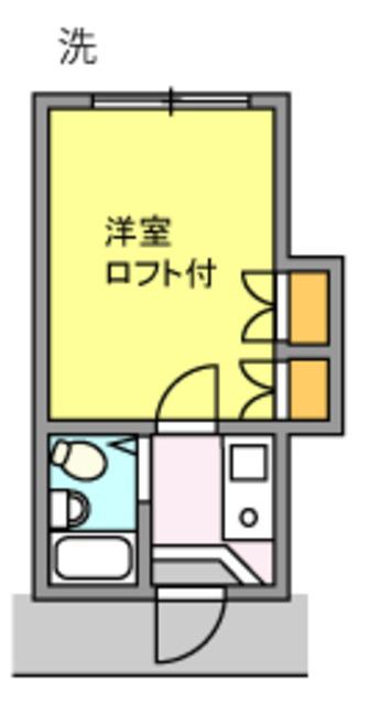 K′S3(1K/1階)の間取り写真