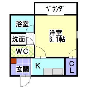GRACE TSUKADA(1K/2階)の間取り写真