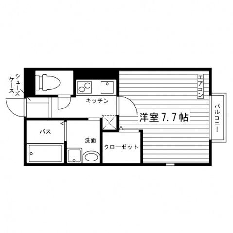 VERT MAISON(1K/1階)の間取り写真