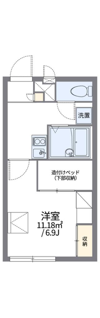 レオパレスリリー(1K/2階)の間取り写真