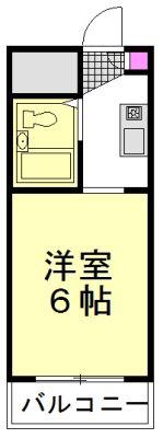 カレッジハイツASAKAII(ワンルーム/3階)の間取り写真