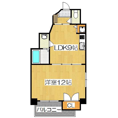 PURA TRAH(1LDK/4階)の間取り写真