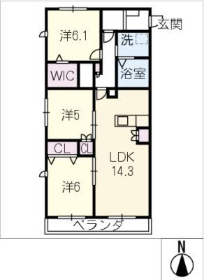 ソフィアテラス(3LDK/2階)の間取り写真
