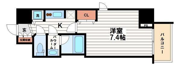 ララプレイス大手通LD(1K/3階)の間取り写真