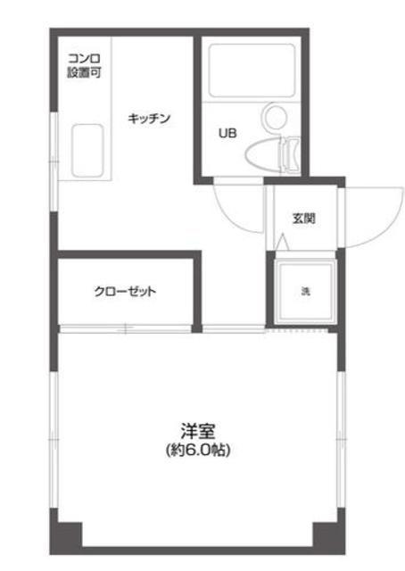 UMOORE(1K/3階)の間取り写真