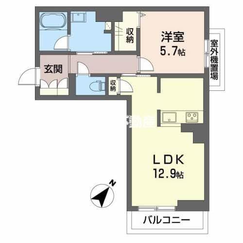 シャーメゾン スプリング デイズ(1LDK/2階)の間取り写真