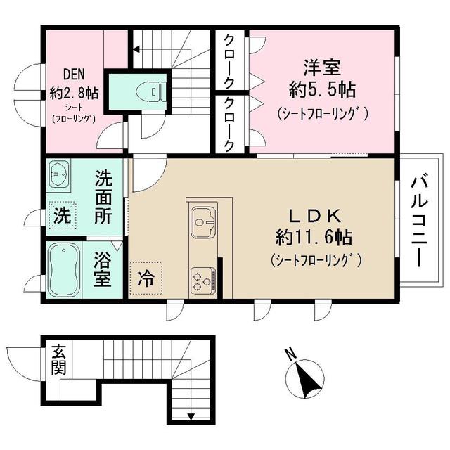 マ・メゾン高井戸イースト(1SLDK/2階)の間取り写真