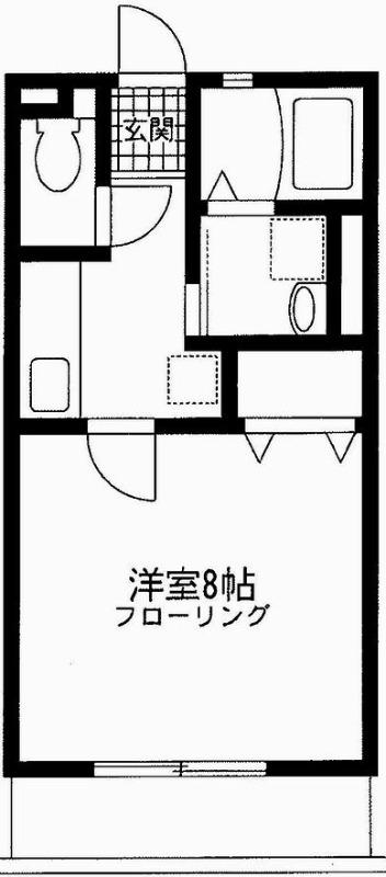 エクレール希望ヶ丘(1K/1階)の間取り写真