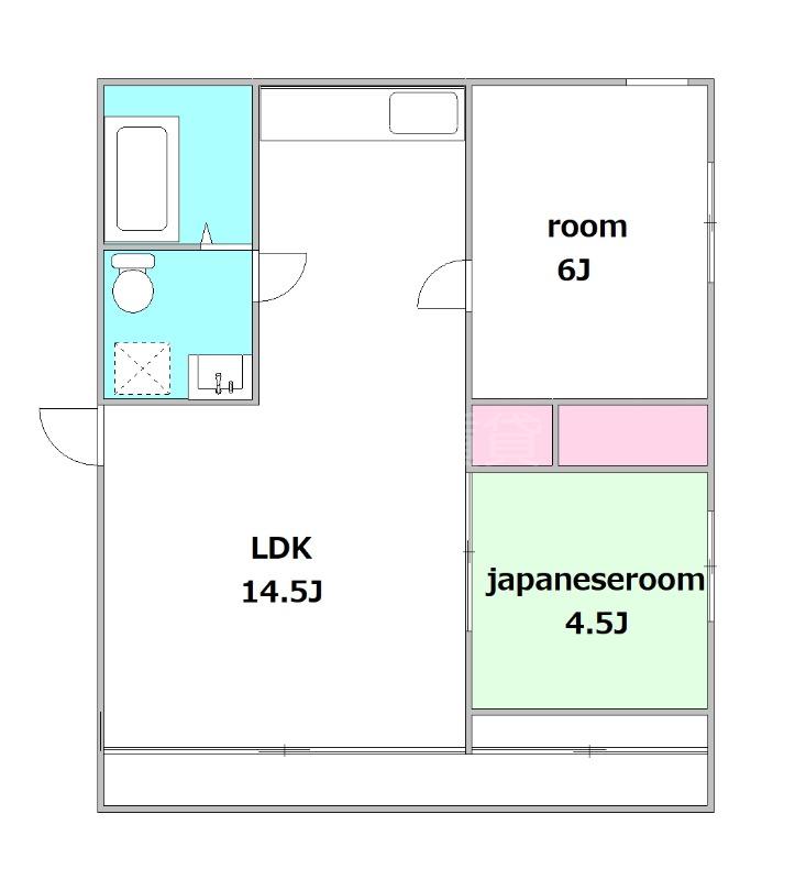 第三神薗ビル(2LDK/2階)の間取り写真