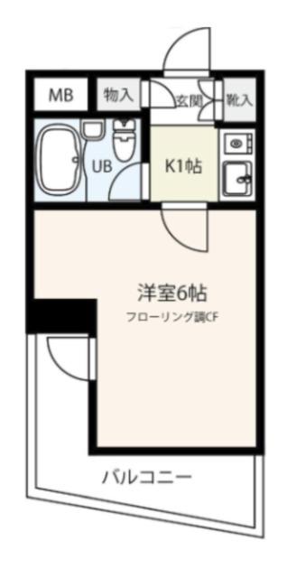 千住大橋センチュリー21(1K/2階)の間取り写真