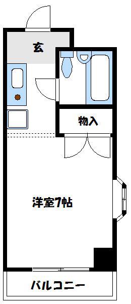 メゾン橋本(1K/7階)の間取り写真