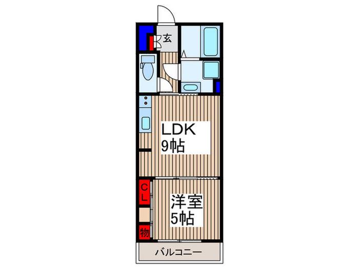 リブリ・SKYS THE LIMIT(1LDK/3階)の間取り写真