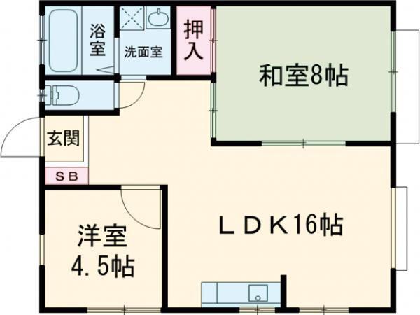 メゾンAOBA(2LDK/2階)の間取り写真
