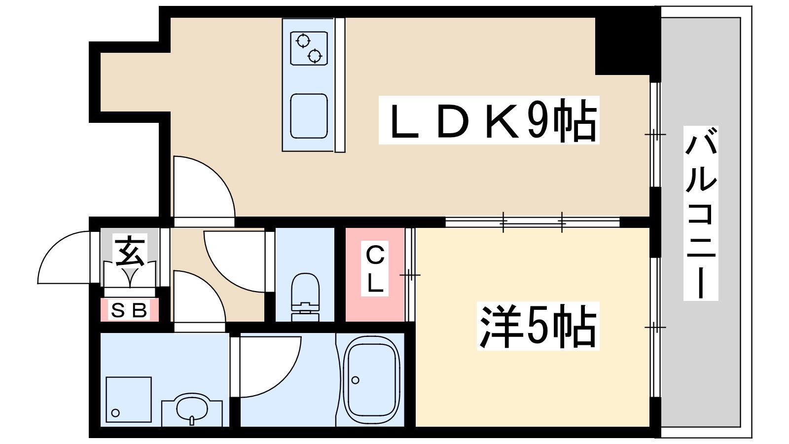 CITY SPIER十三東(1LDK/3階)の間取り写真