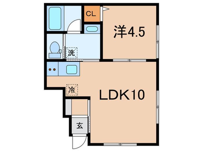 フルールハイム播磨町(1LDK/1階)の間取り写真
