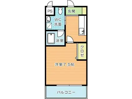 ギャラン吉野町(1K/8階)の間取り写真