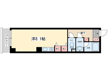 新居マンション(ワンルーム/4階)の間取り写真