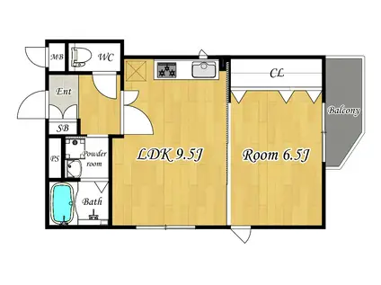 SOLEIL SONEHIGASHIMACHI(1LDK/3階)の間取り写真