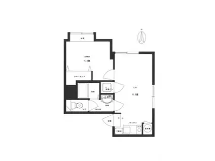 ロイヤル瑞穂S棟(1LDK/4階)の間取り写真