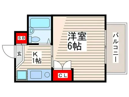 コーポ・ホトダ(ワンルーム/2階)の間取り写真