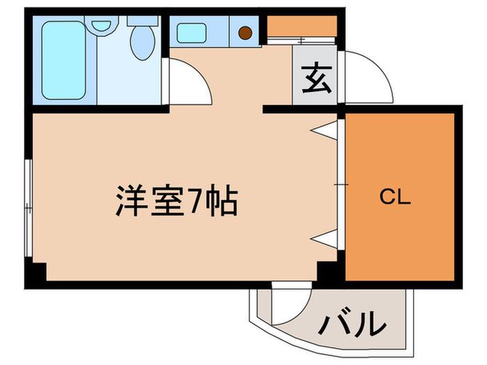 ドリームハイツエンデバー(ワンルーム/3階)の間取り写真
