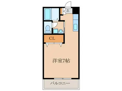 とんぼマンション(ワンルーム/2階)の間取り写真