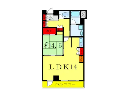 コンフォート文京小石川(1LDK/3階)の間取り写真