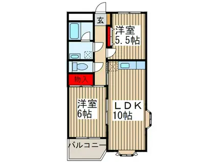 MISATO VILLAGE(2LDK/3階)の間取り写真