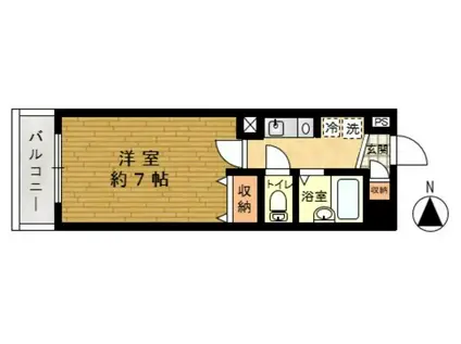 ダイワパレス(1K/1階)の間取り写真