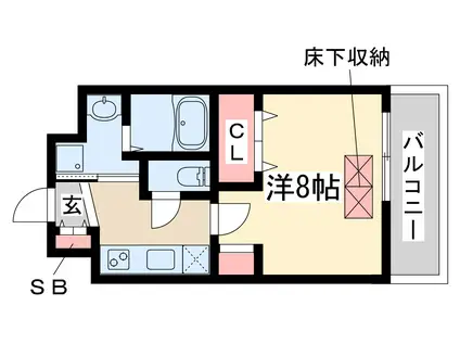 スプランディッド新大阪DUE(1K/5階)の間取り写真