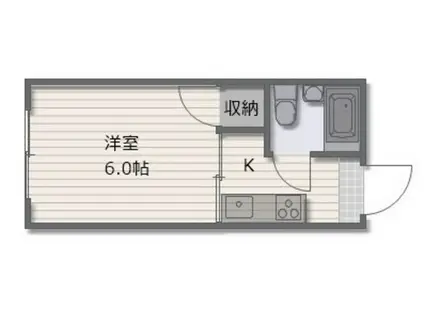 岡住マンション(1K/3階)の間取り写真